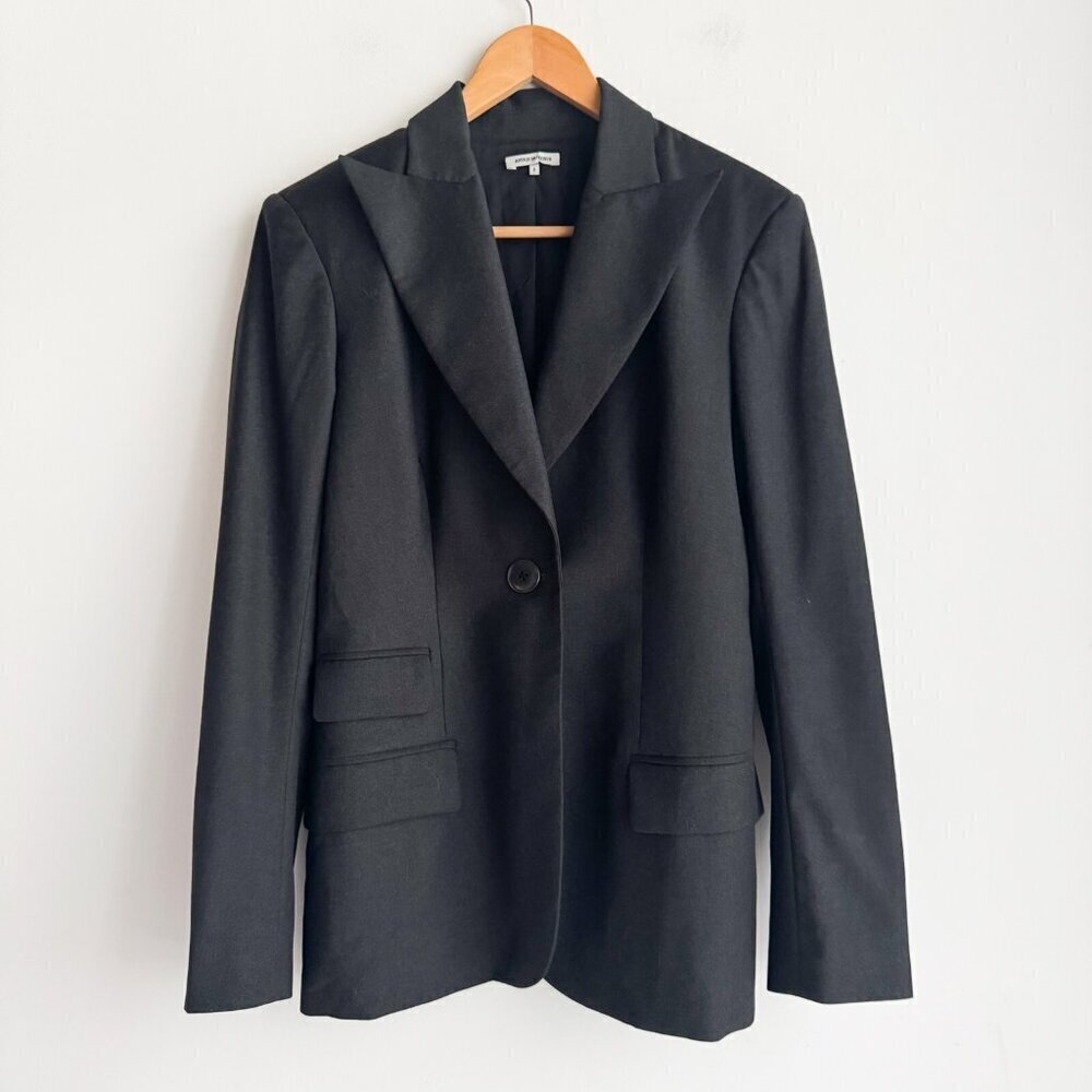 Arthur Mendonca Black Classic 2 Button Blazer 8